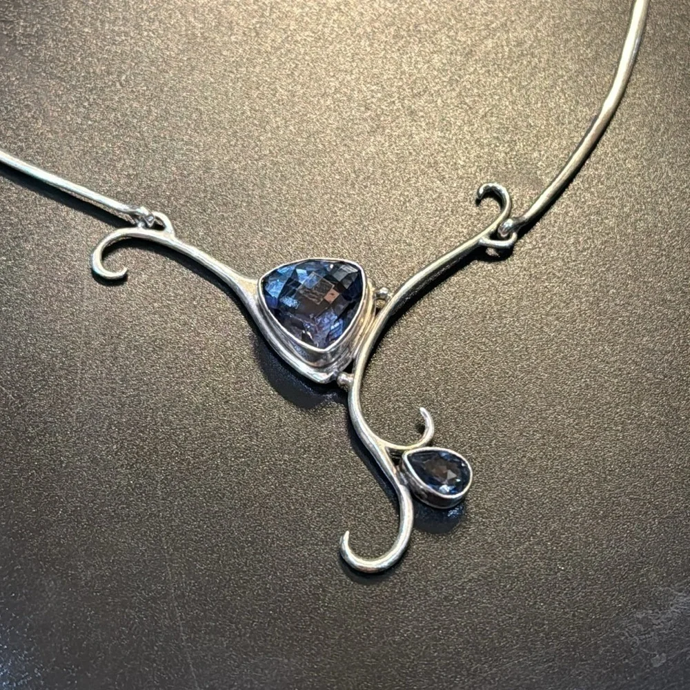New‎ Sterling silver gemstone necklace